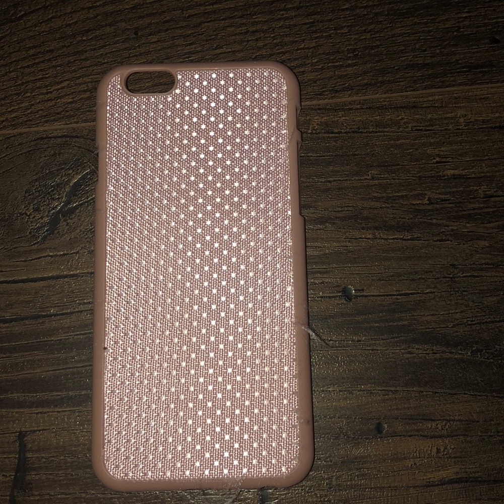 iphone 6 case. pink. cloth back.